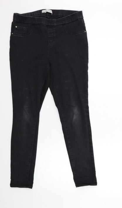 George Womens Black  Denim Skinny Jeans Size 12 L29 in