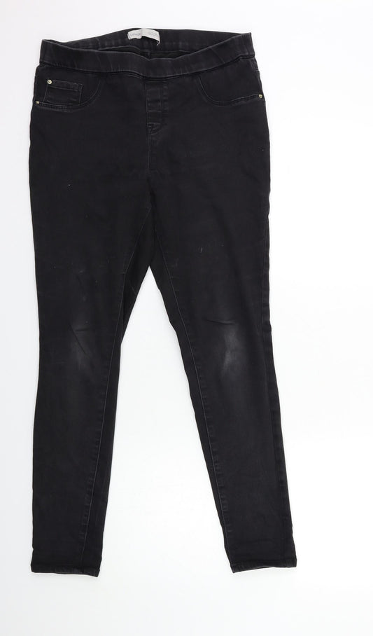 George Womens Black  Denim Skinny Jeans Size 12 L29 in