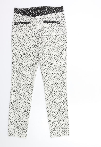 Womens UK Size XS Zara Regular Fit  White Trousers