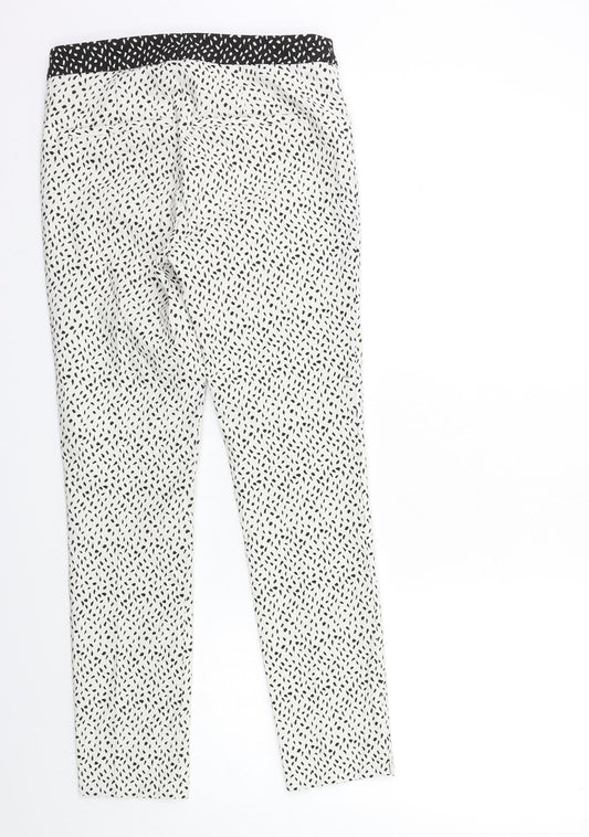 Womens UK Size XS Zara Regular Fit  White Trousers