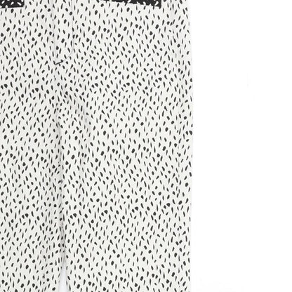Womens UK Size XS Zara Regular Fit  White Trousers