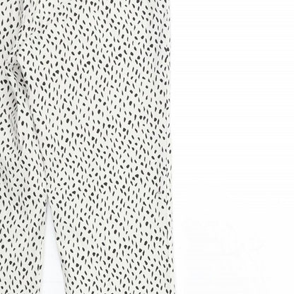 Womens UK Size XS Zara Regular Fit  White Trousers
