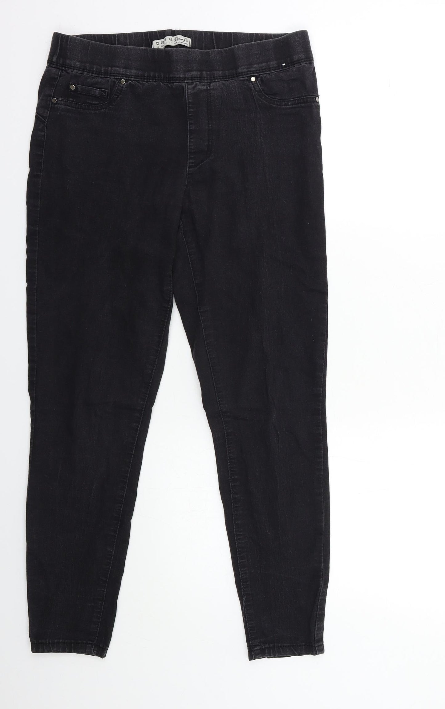 Denim & Co. Womens Blue  Denim Jegging Jeans Size 12 L26 in