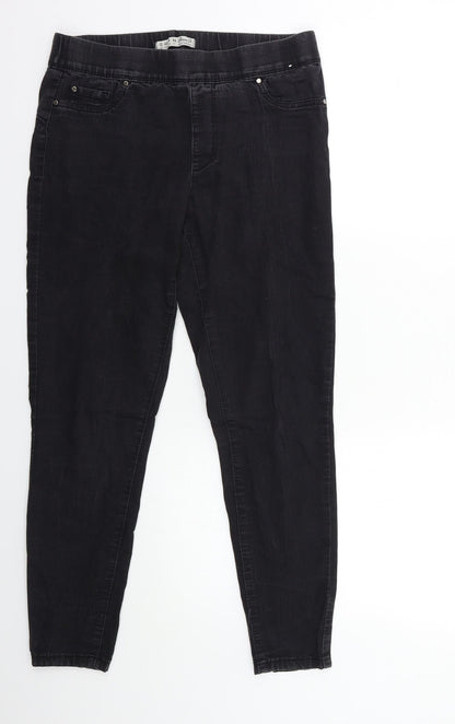 Denim & Co. Womens Blue  Denim Jegging Jeans Size 12 L26 in