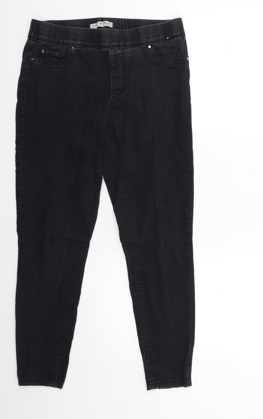 Denim & Co. Womens Blue  Denim Jegging Jeans Size 12 L26 in