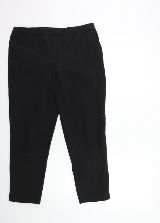 Womens UK Size 12 Dorothy Perkins Regular Fit  Black Trousers