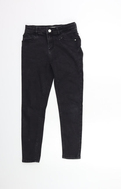 Denim & Co. Girls Black  Denim Skinny Jeans Size 9-10 Years