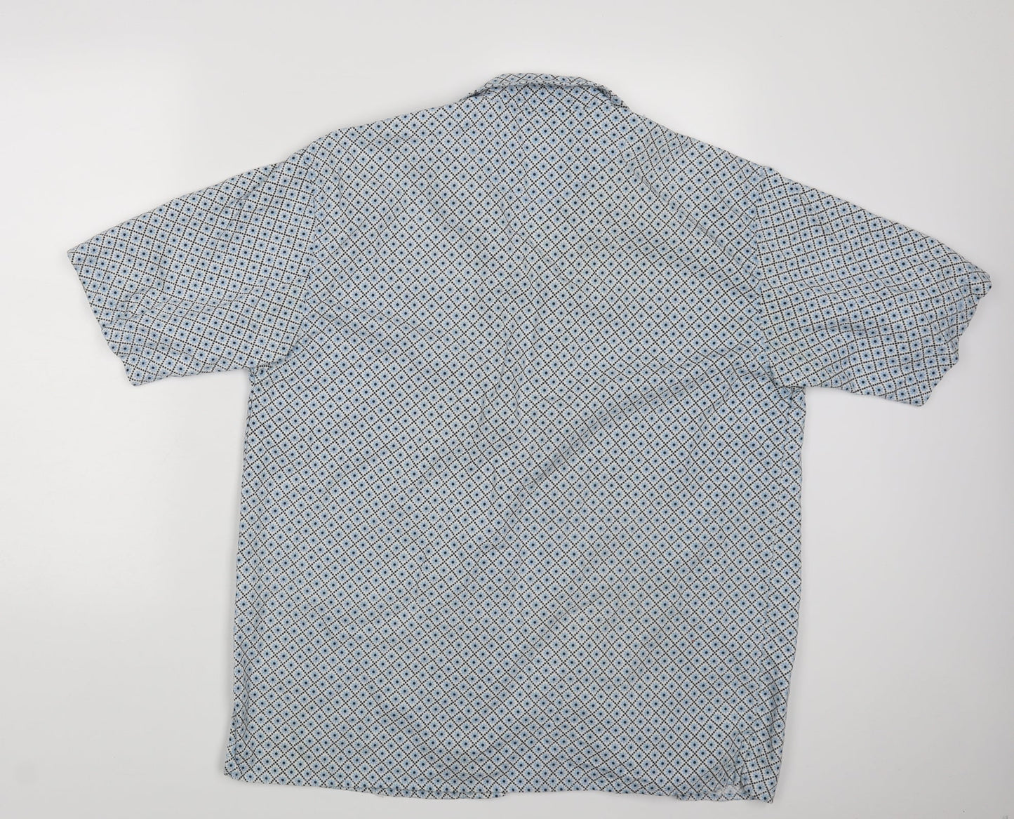 Mens UK Size M Celcil White  Button-Up Short Sleeve Casual Shirt
