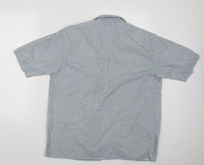 Mens UK Size M Celcil White  Button-Up Short Sleeve Casual Shirt