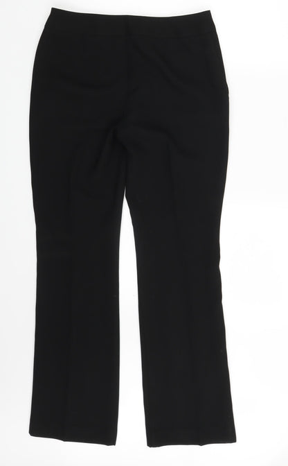 Womens UK Size 10 Papaya Regular Fit Dress Pants Black Trousers