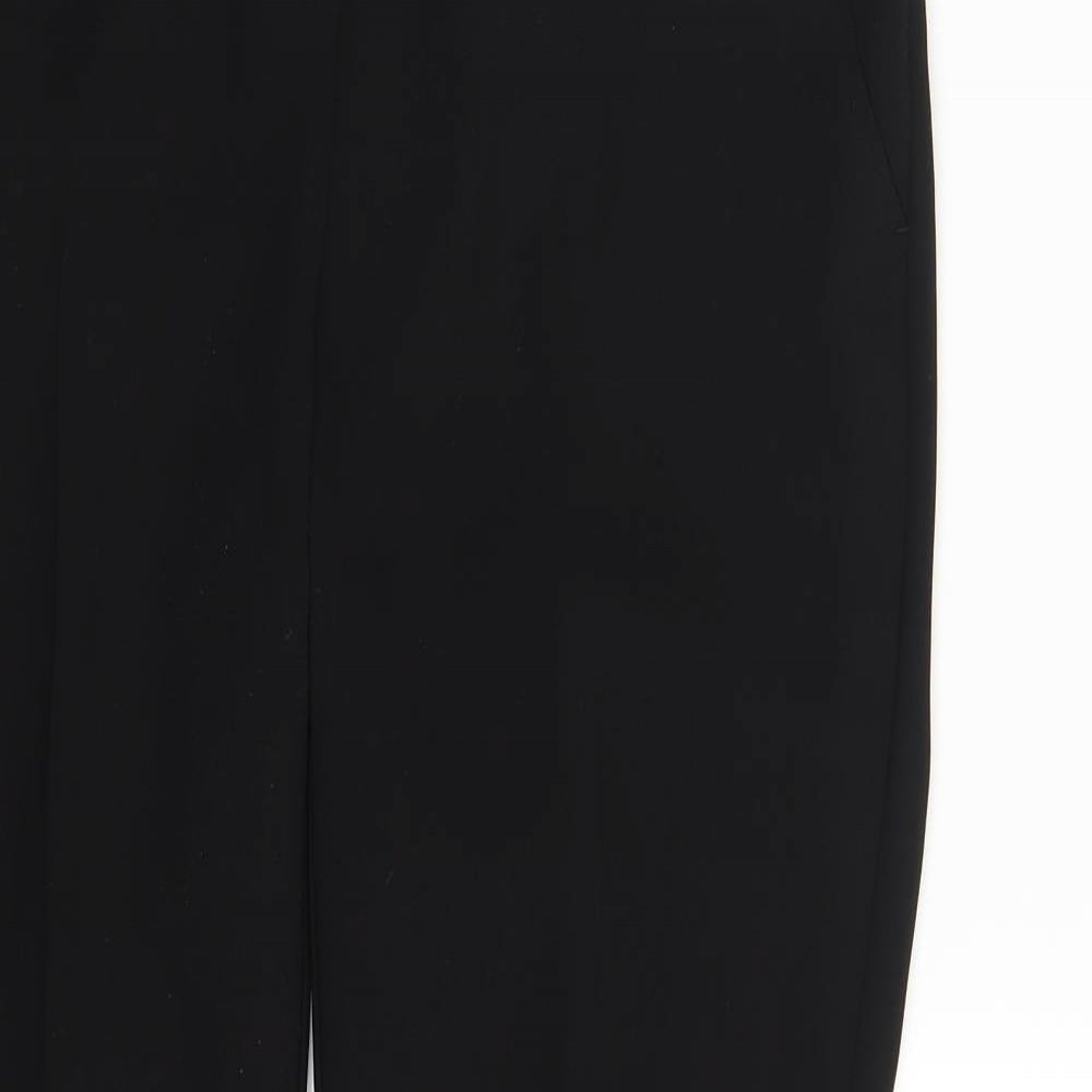 Womens UK Size 10 Papaya Regular Fit Dress Pants Black Trousers