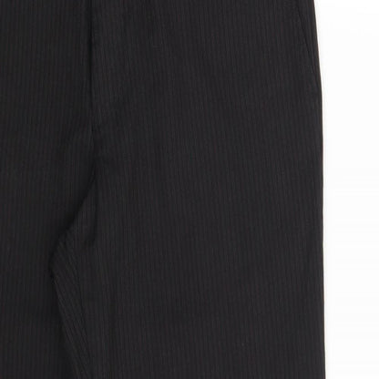 Zara Mens Black Striped  Trousers  Size 32 in L29 in