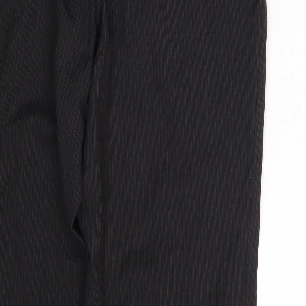 Zara Mens Black Striped  Trousers  Size 32 in L29 in