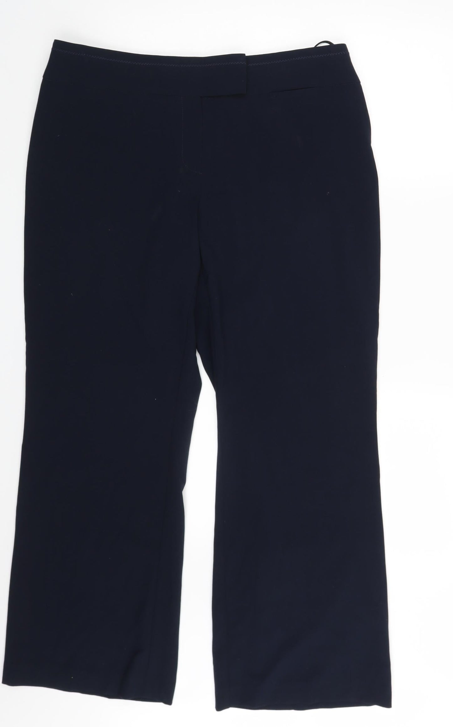 M&S Womens Blue   Dress Pants Trousers Size 16 L30 in