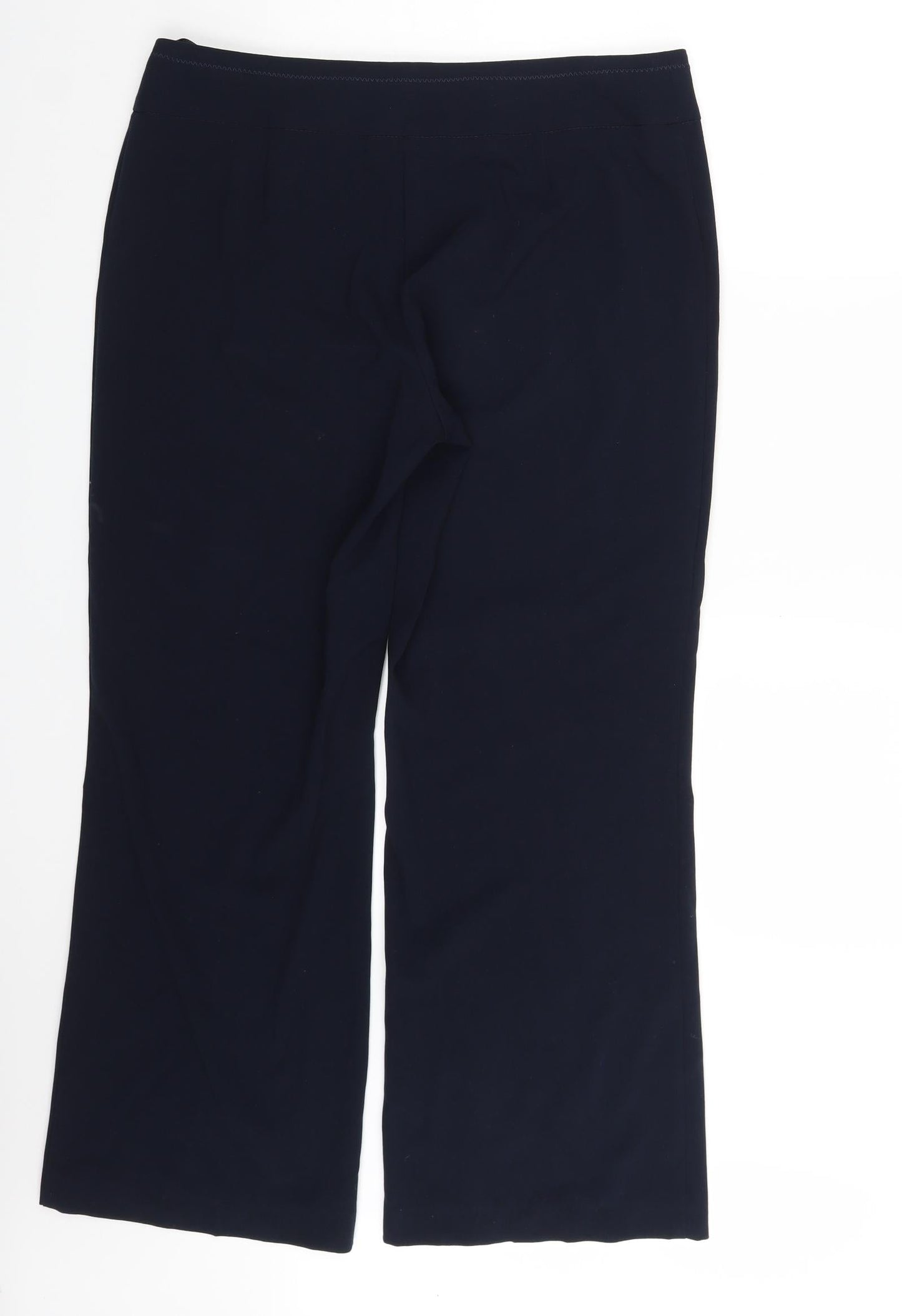 M&S Womens Blue   Dress Pants Trousers Size 16 L30 in