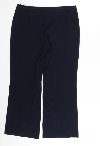 M&S Womens Blue   Dress Pants Trousers Size 16 L30 in