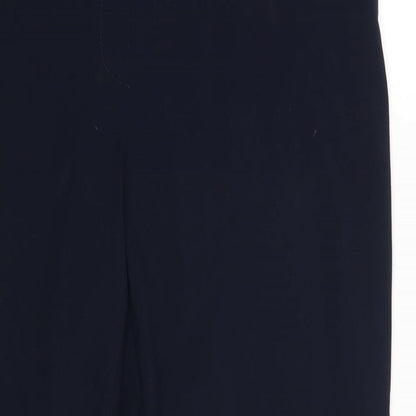 M&S Womens Blue   Dress Pants Trousers Size 16 L30 in
