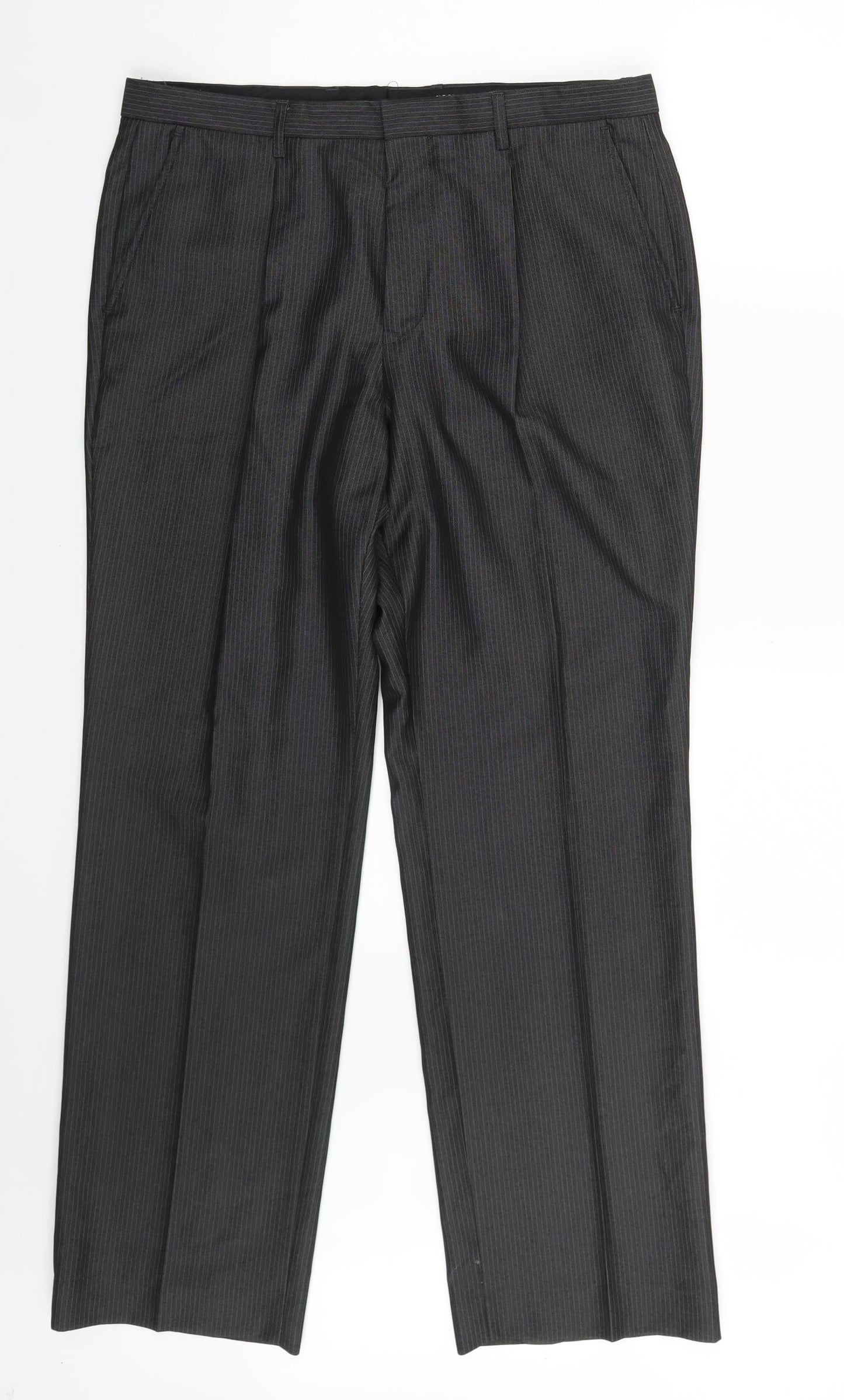 Goodsouls  Mens Black Striped  Trousers  Size 34 in L30 in