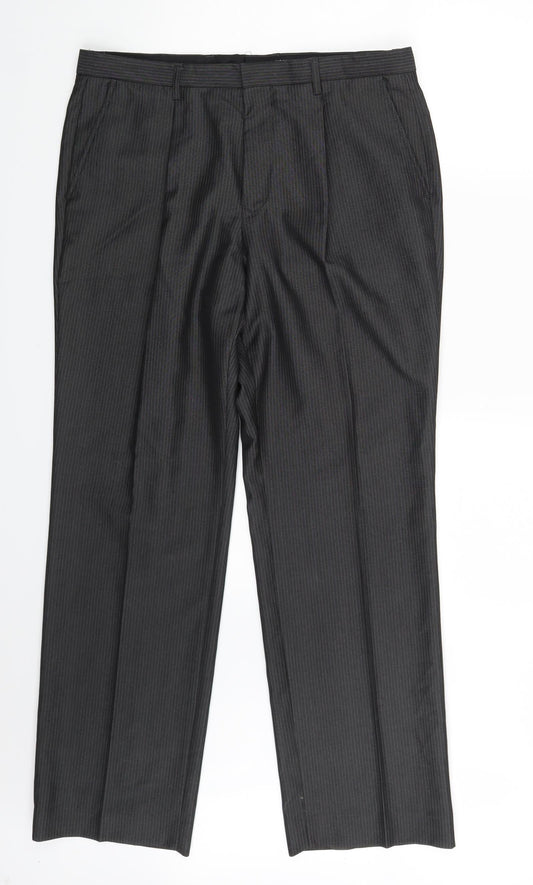 Goodsouls  Mens Black Striped  Trousers  Size 34 in L30 in