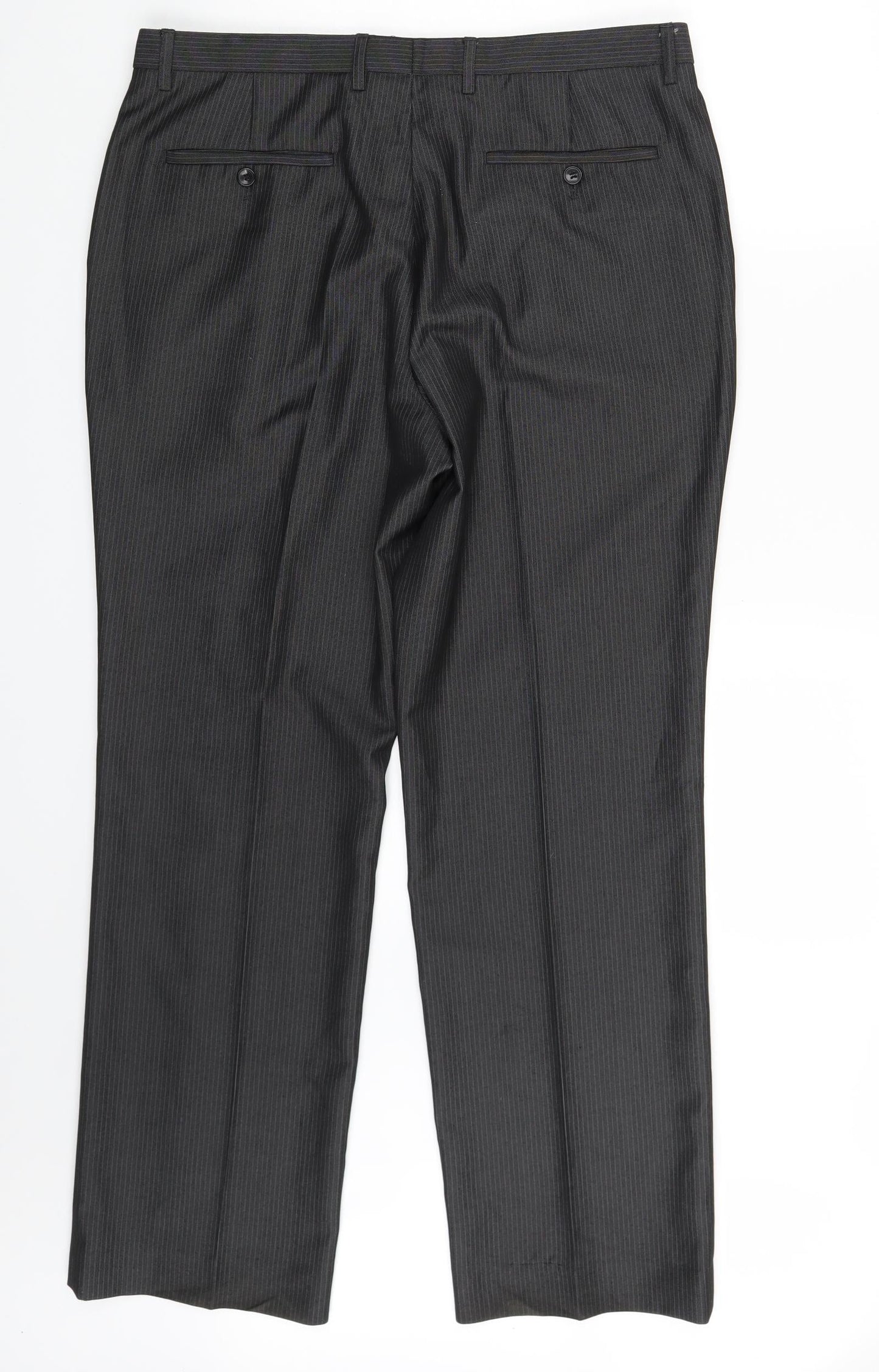 Goodsouls  Mens Black Striped  Trousers  Size 34 in L30 in
