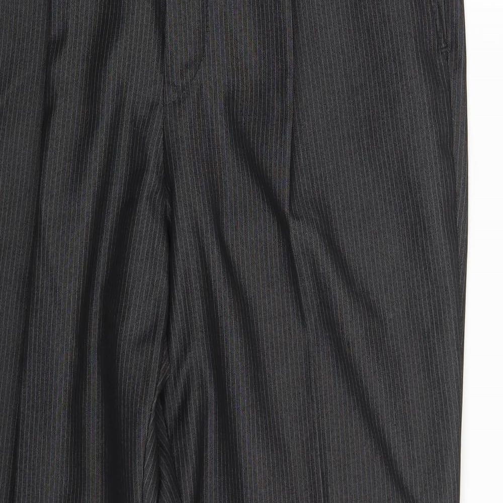 Goodsouls  Mens Black Striped  Trousers  Size 34 in L30 in