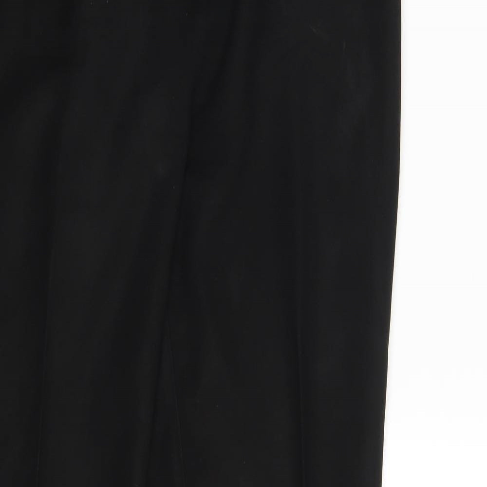 Womens UK Size 10 Papaya Regular Fit Dress Pants Black Trousers