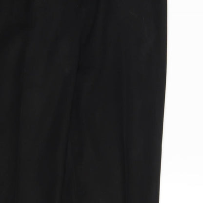 Womens UK Size 10 Papaya Regular Fit Dress Pants Black Trousers