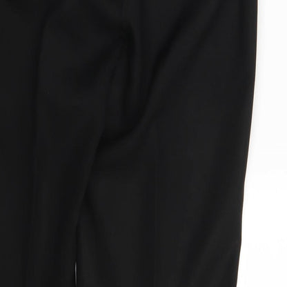 Womens UK Size 10 Papaya Regular Fit Dress Pants Black Trousers