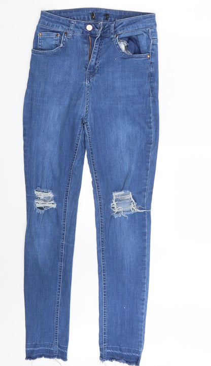 Womens UK Size 10 Preworn Slim Fit Skinny Blue Jeans
