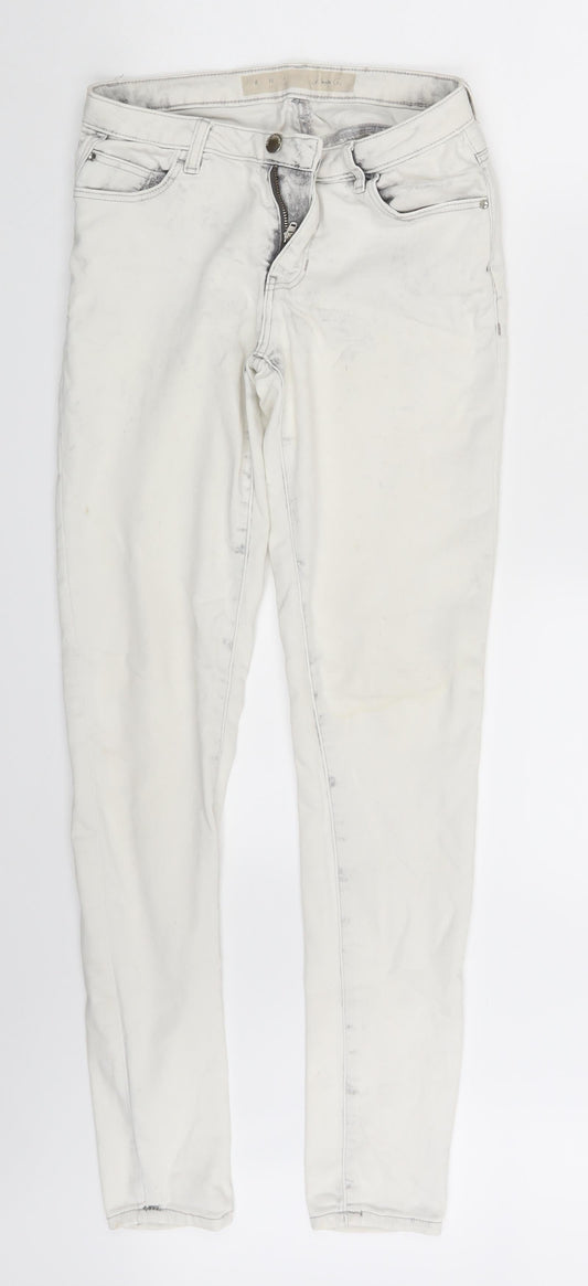 Denim Co. Womens White  Denim Skinny Jeans Size 8 L30 in