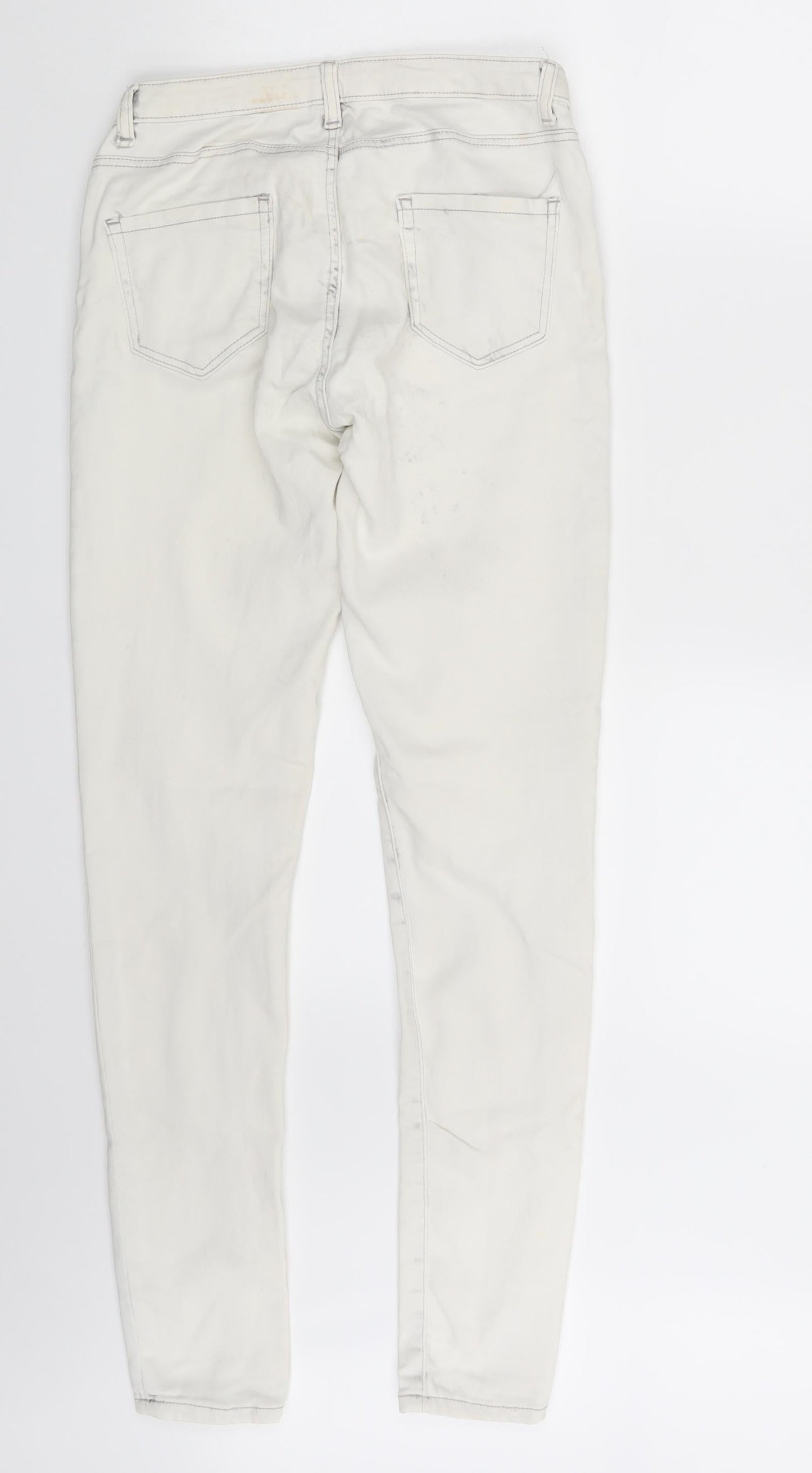 Denim Co. Womens White  Denim Skinny Jeans Size 8 L30 in