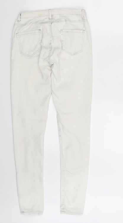 Denim Co. Womens White  Denim Skinny Jeans Size 8 L30 in