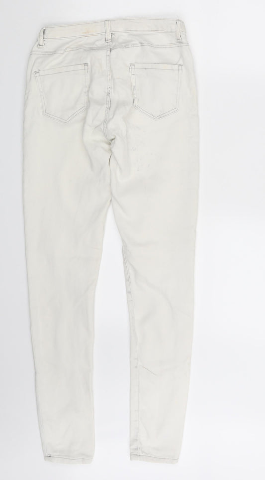 Denim Co. Womens White  Denim Skinny Jeans Size 8 L30 in