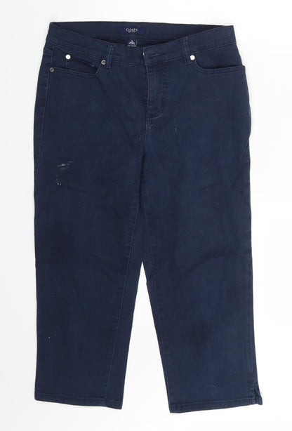 Chaps Womens Blue  Denim Cut-Off Shorts Size 6