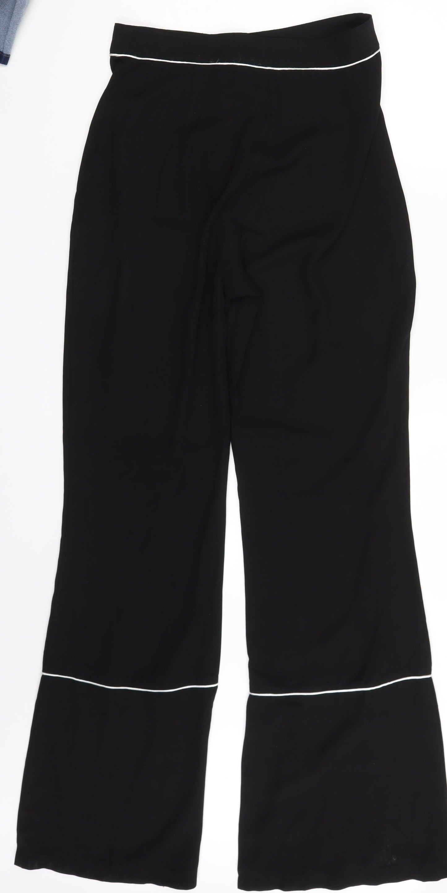 Womens UK Size 10 PRETTYLITTLETHING Regular Fit Dress Pants Black Trousers