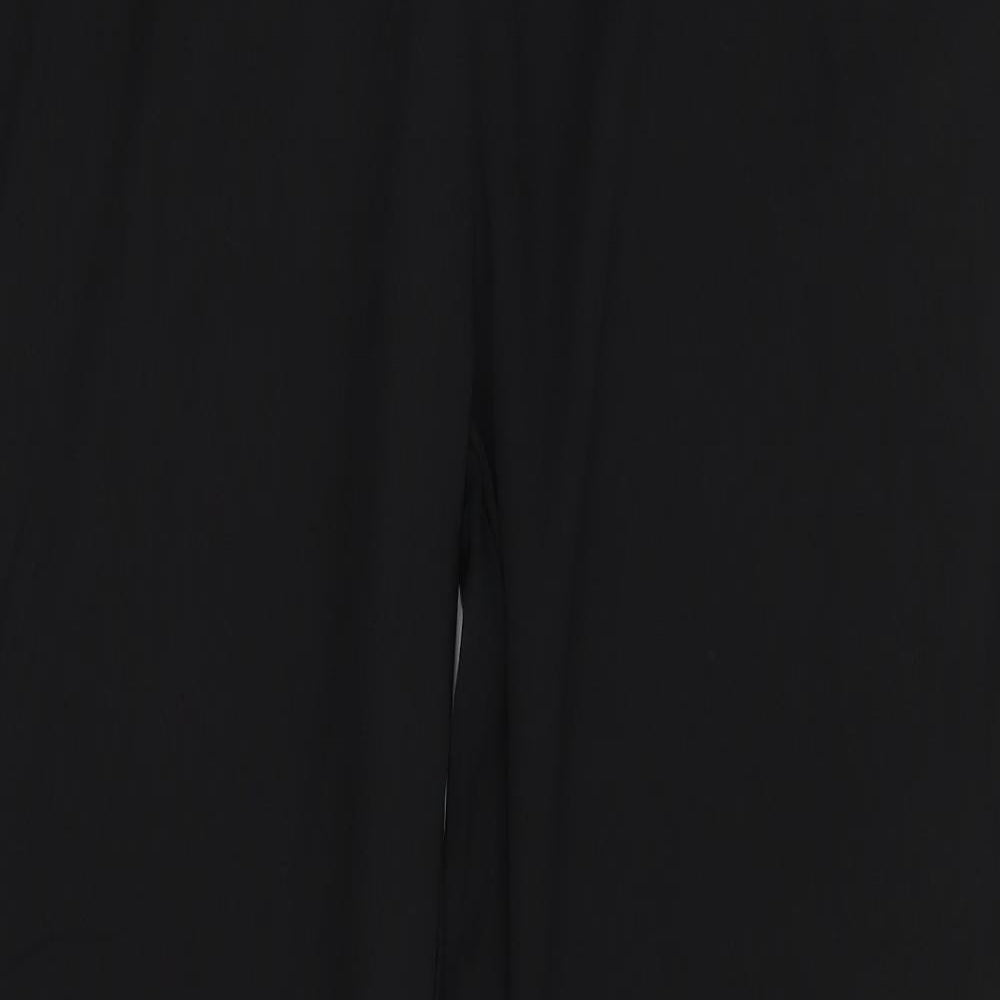 Womens UK Size 10 PRETTYLITTLETHING Regular Fit Dress Pants Black Trousers