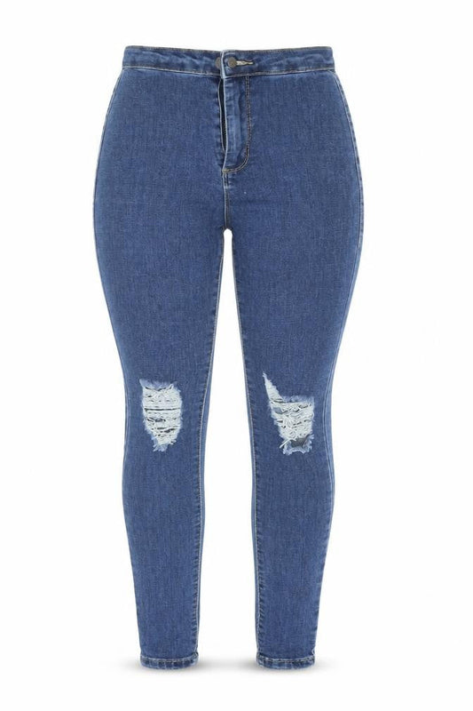 Womens UK Size 6 PRETTYLITTLETHING  Jegging Blue Leggings
