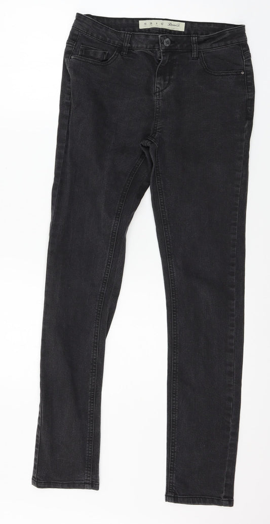 Denim & Co. Womens Grey  Denim Skinny Jeans Size 10 L29 in