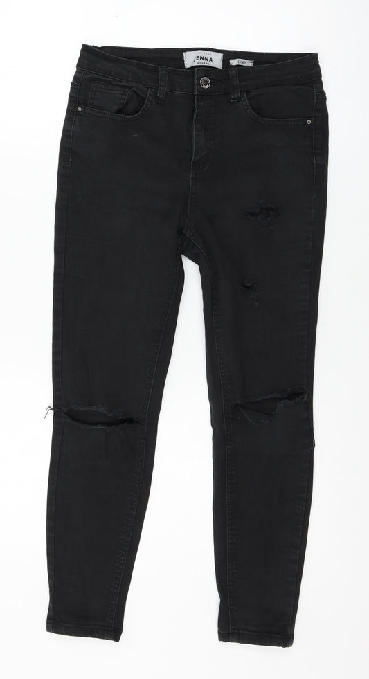 New Look Womens Black  Denim Skinny Jeans Size 10 L23 in