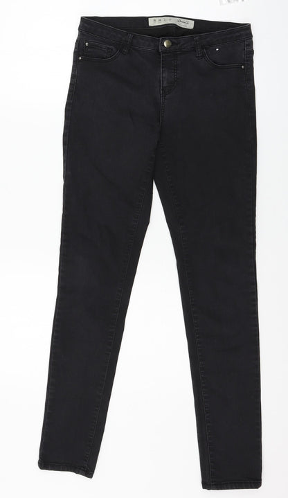 Denim & Co. Womens Grey  Denim Skinny Jeans Size 10 L28 in