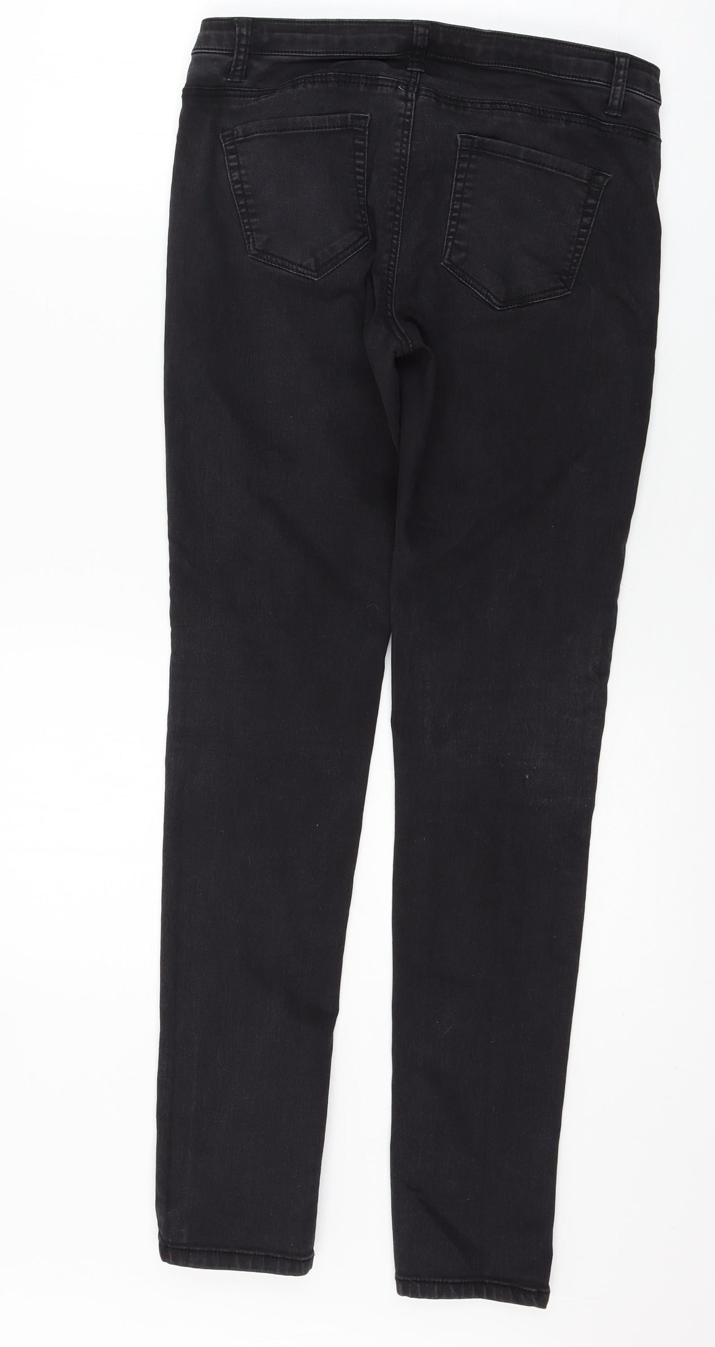 Denim & Co. Womens Grey  Denim Skinny Jeans Size 10 L28 in