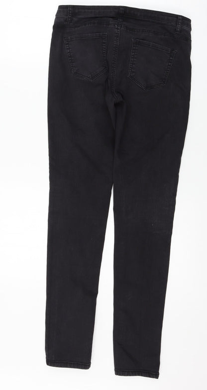 Denim & Co. Womens Grey  Denim Skinny Jeans Size 10 L28 in