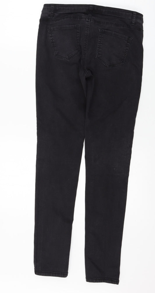 Denim & Co. Womens Grey  Denim Skinny Jeans Size 10 L28 in