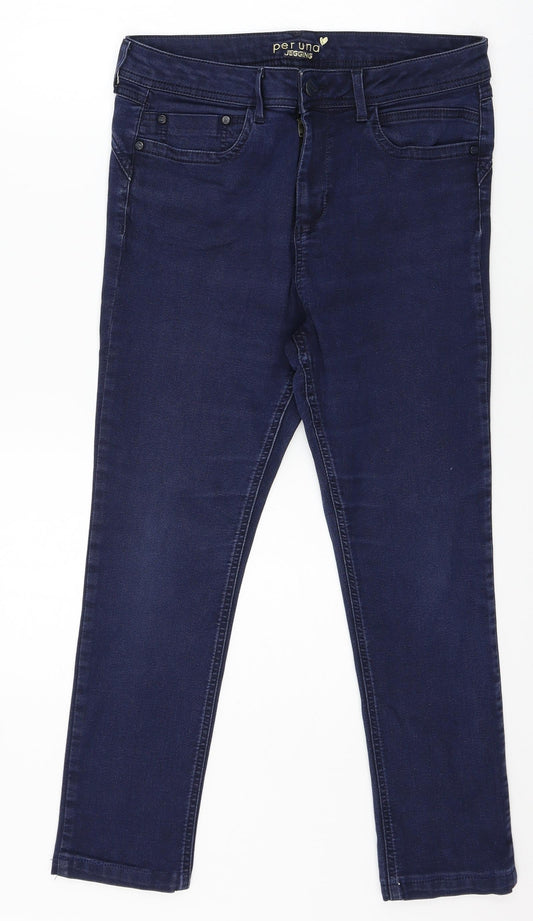 Per Una Womens Blue  Denim Skinny Jeans Size 32 in L23 in