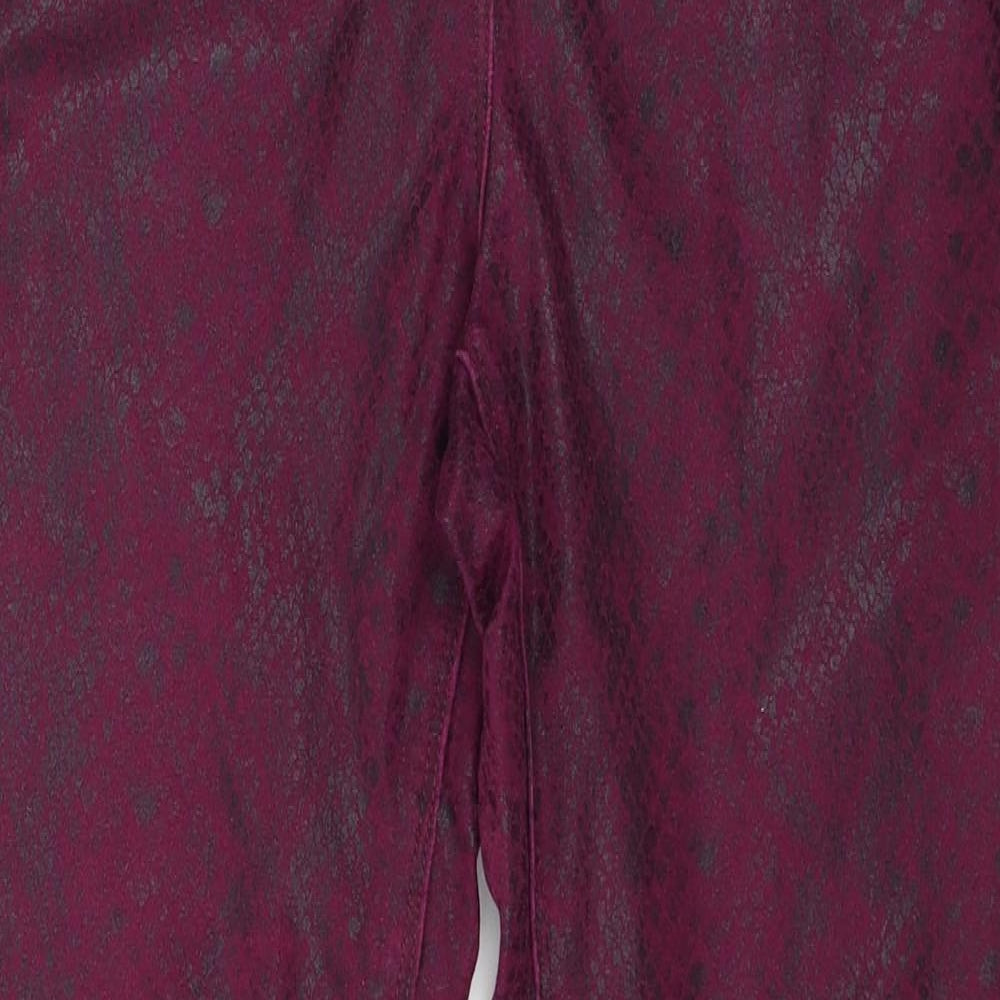 NEXT Womens Purple Animal Print Denim Jegging Jeans Size 8 L26 in