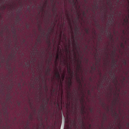 NEXT Womens Purple Animal Print Denim Jegging Jeans Size 8 L26 in