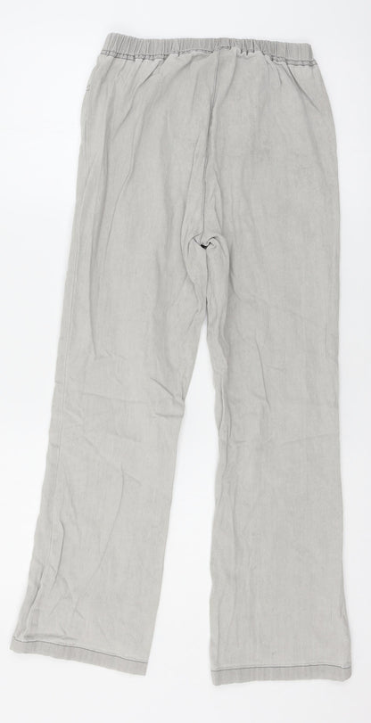 Cotton Traders Womens Grey  Denim Straight Jeans Size 10 L26 in