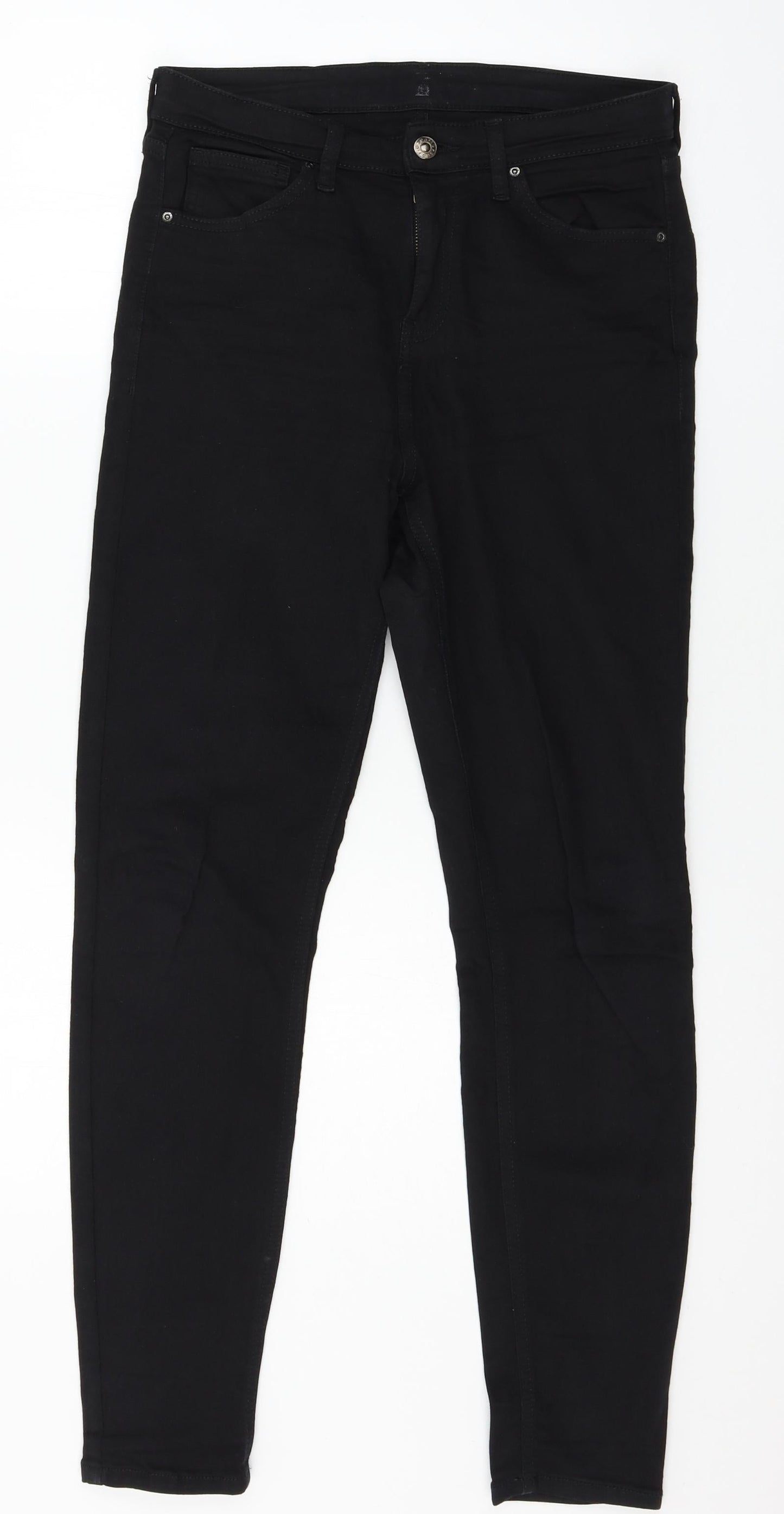 Womens UK Size 30 in Preworn Regular Fit Skinny Black Jeans