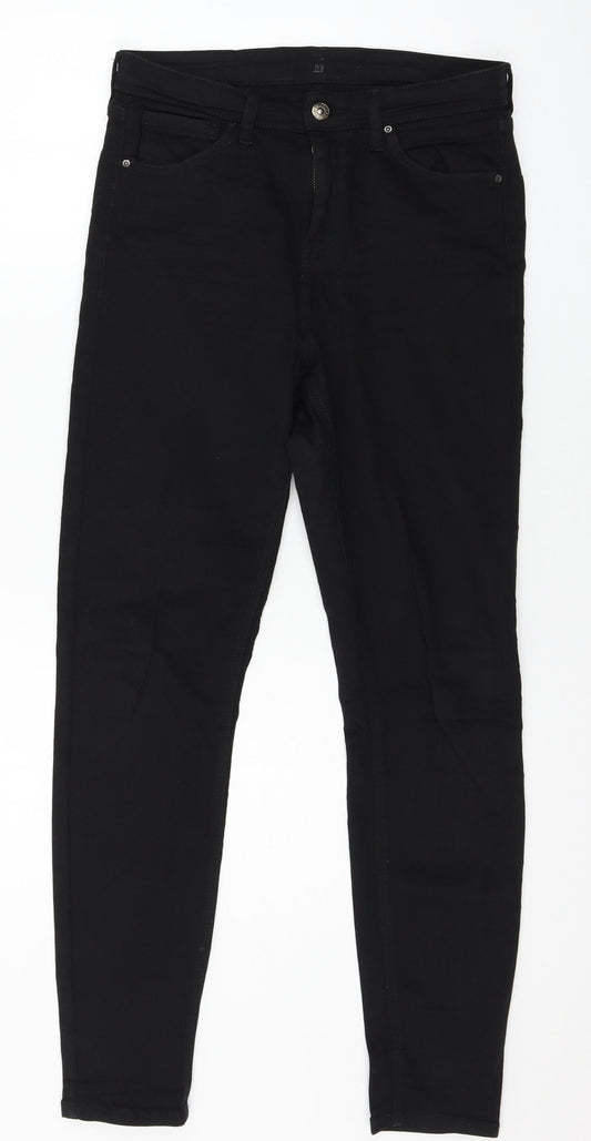 Womens UK Size 30 in Preworn Regular Fit Skinny Black Jeans