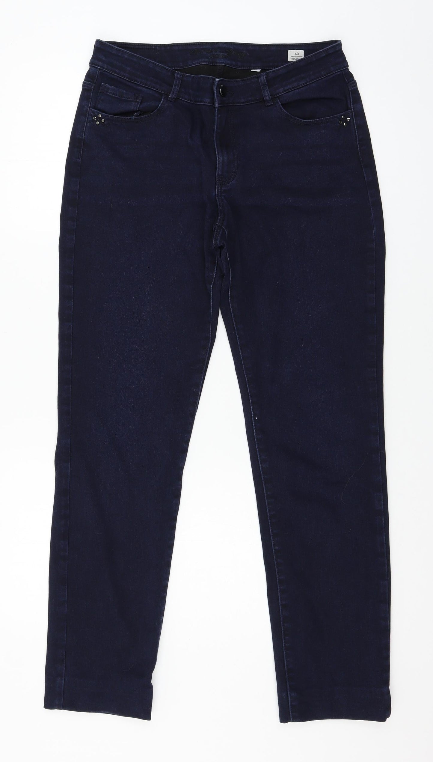 Christian Berg Womens Blue  Denim Skinny Jeans Size 12 L28 in